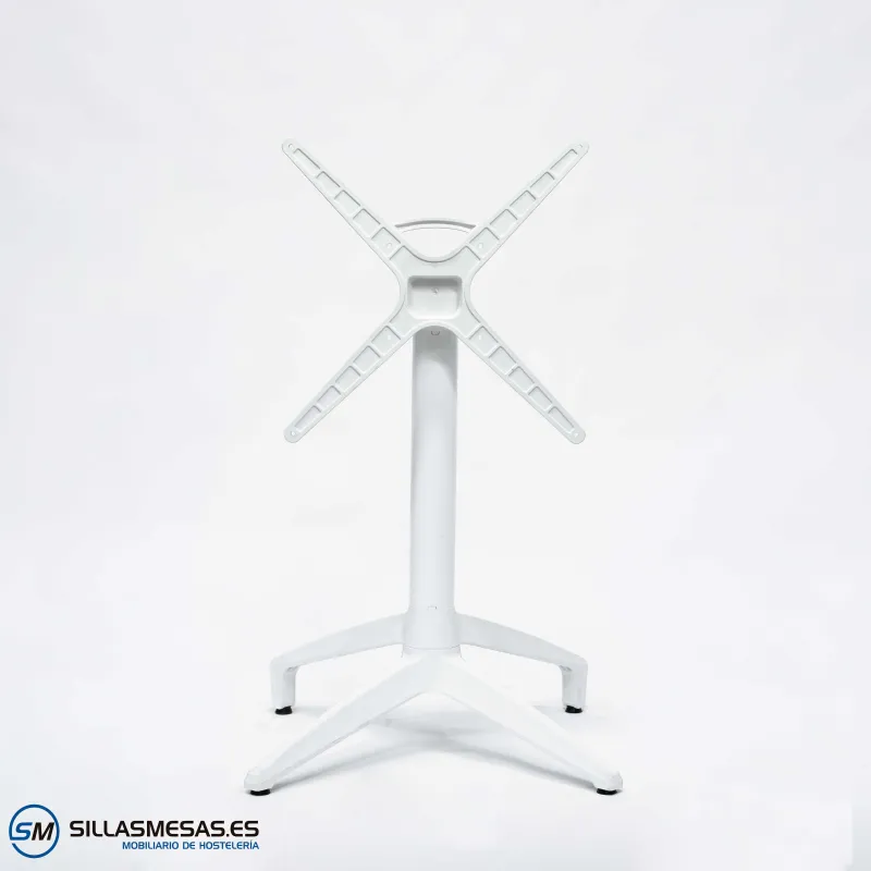 Mesa abatible Florida exterior pie blanco: elegante