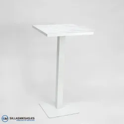 MESA ALTA NOEL INTERIOR pie blanco