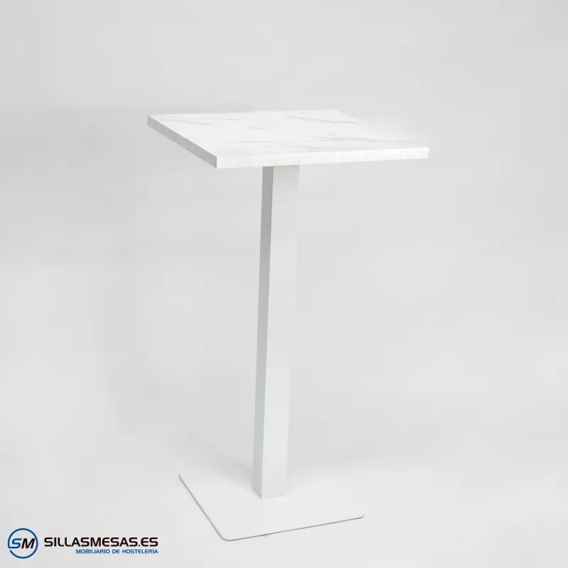 MESA ALTA NOEL INTERIOR pie blanco