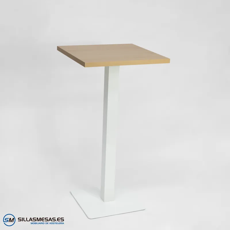 MESA ALTA NOEL INTERIOR pie blanco