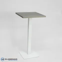 MESA ALTA NOEL INTERIOR pie blanco