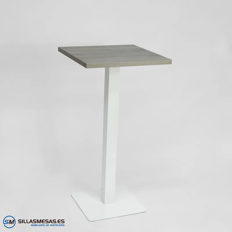MESA ALTA NOEL INTERIOR pie blanco