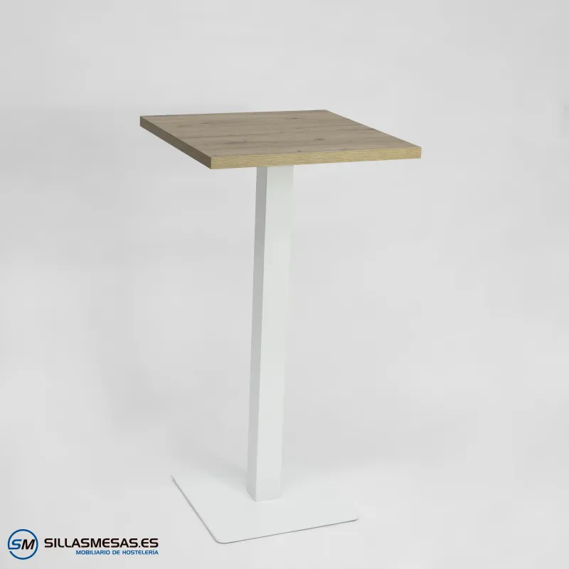 MESA ALTA NOEL INTERIOR pie blanco