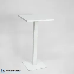 MESA ALTA NOEL INTERIOR pie blanco