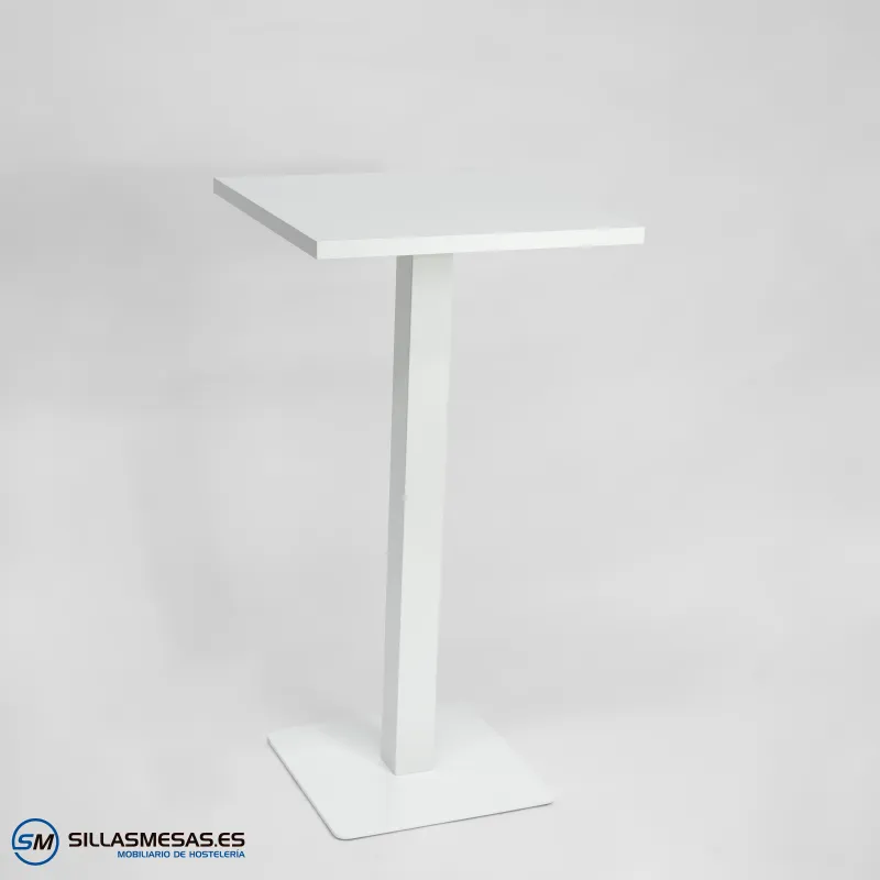 MESA ALTA NOEL INTERIOR pie blanco