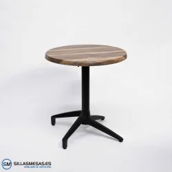 MESA ABATIBLE FLORIDA REDONDA EXTERIOR pie negro