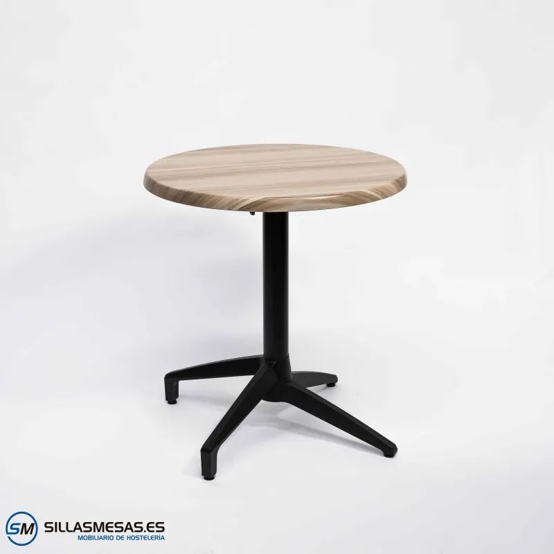 MESA ABATIBLE FLORIDA REDONDA EXTERIOR pie negro