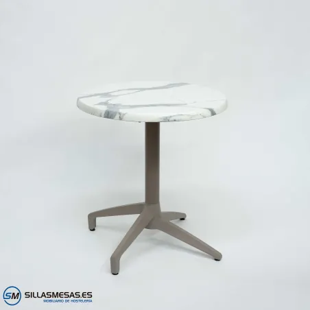 MESA ABATIBLE FLORIDA REDONDA EXTERIOR pie arena