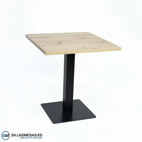 Mesa Noel epoxi base 40×40 cm: metal moderno