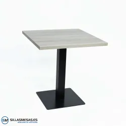 Mesa Noel epoxi base 40×40 cm: metal moderno