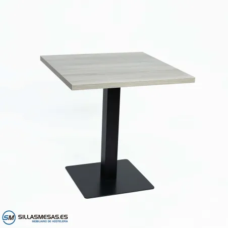 Mesa Noel epoxi base 40×40 cm: metal moderno