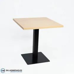 Mesa Noel epoxi base 40×40 cm: metal moderno