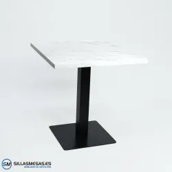 Mesa Noel epoxi base 40×40 cm: metal moderno