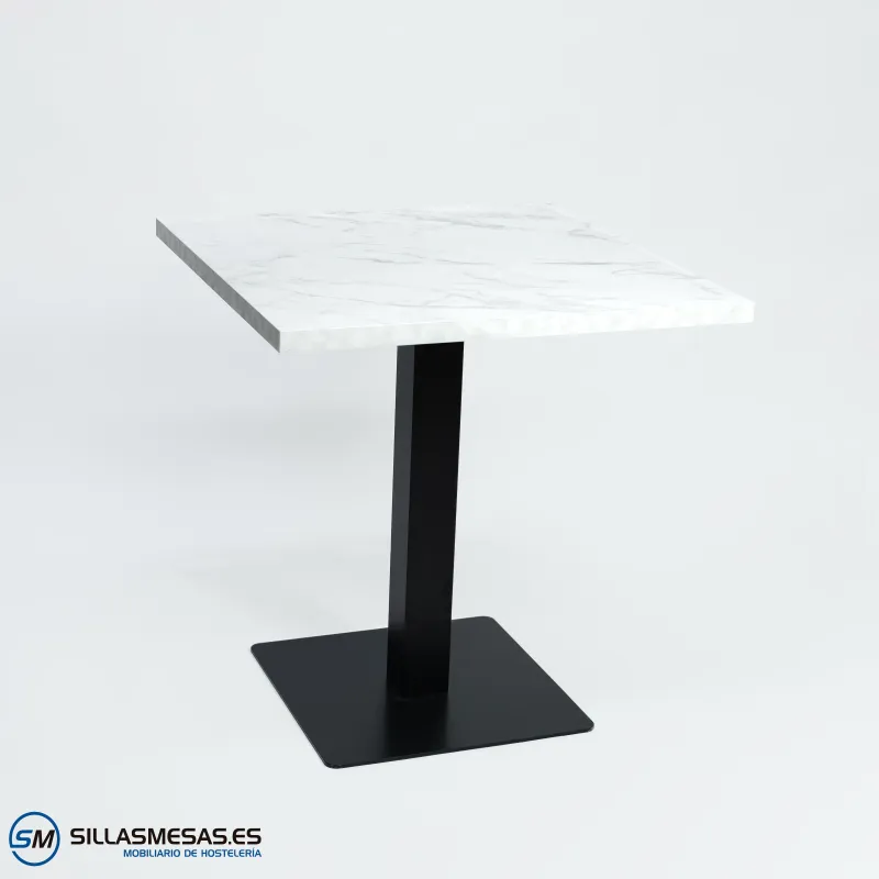 Mesa Noel epoxi base 40×40 cm: metal moderno
