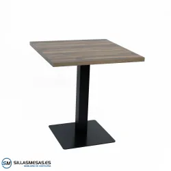 Mesa Noel epoxi base 40×40 cm: metal moderno