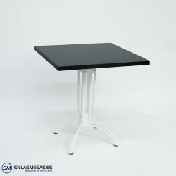 MESA VIENA CUADRADA INTERIOR pie blanco