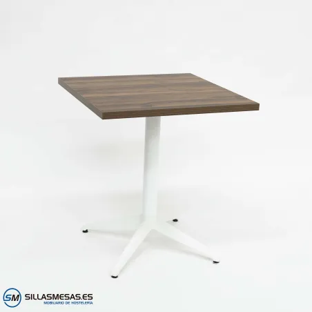 Mesa Miami interior con base Blanca de aluminio