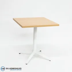 Mesa Miami interior con base Blanca de aluminio