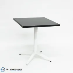 Mesa Miami interior con base Blanca de aluminio