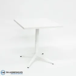 Mesa Miami interior con base Blanca de aluminio