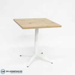 Mesa Miami interior con base Blanca de aluminio