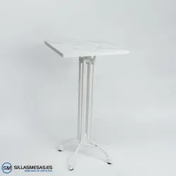 MESA ALTA VIENA CUADRADA INTERIOR pie blanco