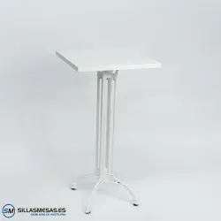 MESA ALTA VIENA CUADRADA INTERIOR pie blanco