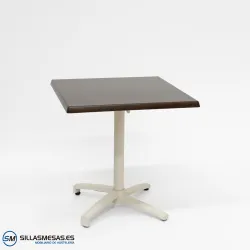 Mesa abatible cromo pie blanco: versátil y elegante