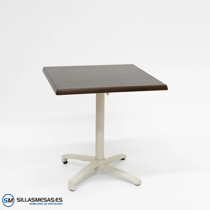 Mesa abatible cromo pie blanco: versátil y elegante