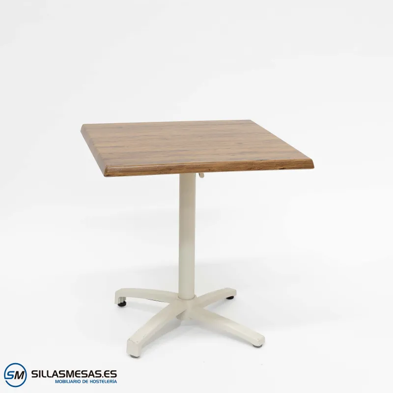 Mesa abatible cromo pie blanco: versátil y elegante
