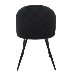 Silla Velvet negro interior: sofisticación y confort