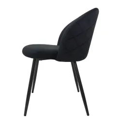 Silla Velvet negro interior: sofisticación y confort