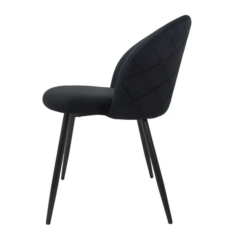 Silla Velvet negro interior: sofisticación y confort
