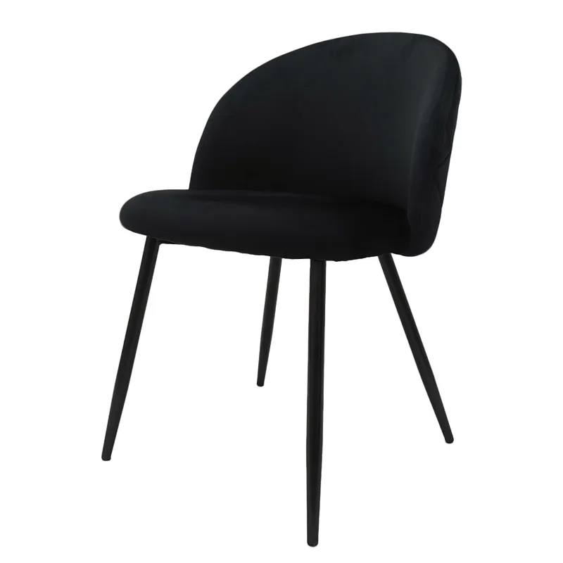Silla Velvet negro interior: sofisticación y confort