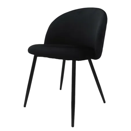 Silla Velvet negro interior: sofisticación y confort