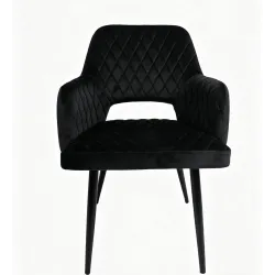 Sillón velvet negro para interiores con estilo