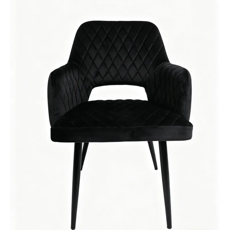 Sillón velvet negro para interiores con estilo