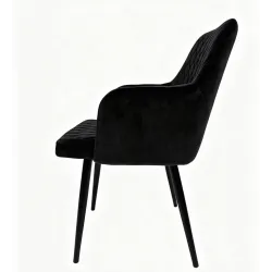 Sillón velvet negro para interiores con estilo