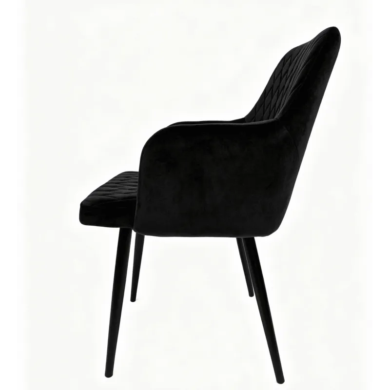 Sillón velvet negro para interiores con estilo
