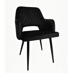 Sillón velvet negro para interiores con estilo