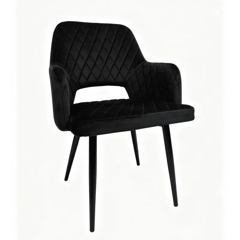 Sillón velvet negro para interiores con estilo