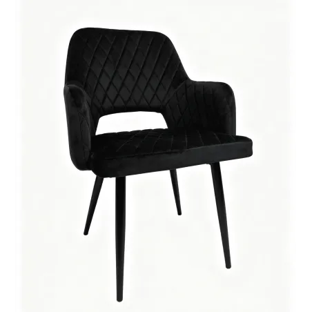 Sillón velvet negro para interiores con estilo