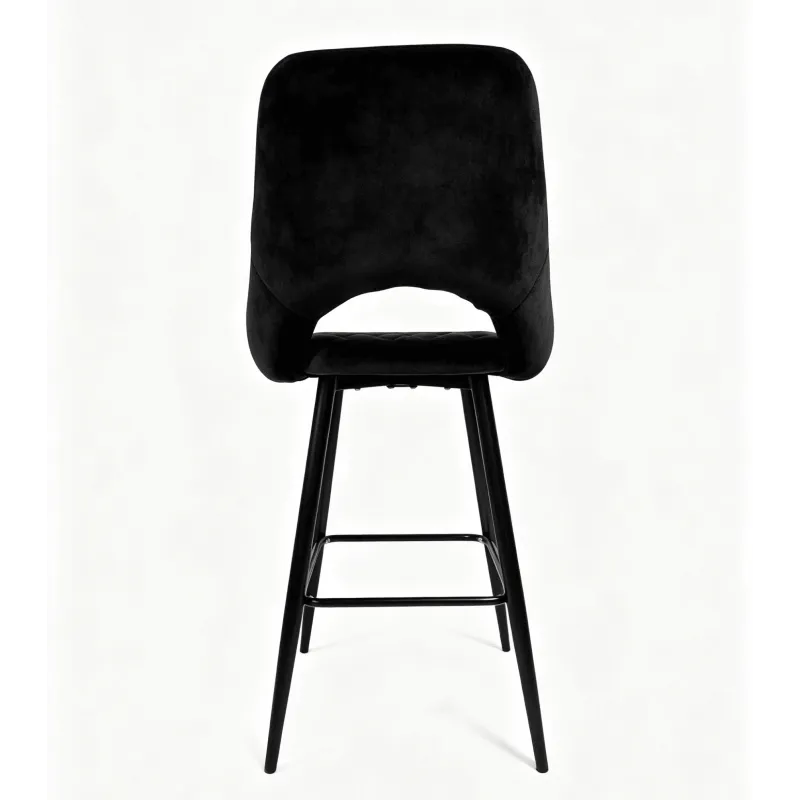 Taburete VELVET Negro con brazos