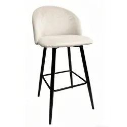TABURETE VELVET BEIGE sin brazos