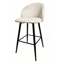TABURETE VELVET BEIGE sin brazos