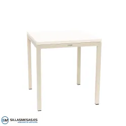 MESA ARUBA INTERIOR pie blanco