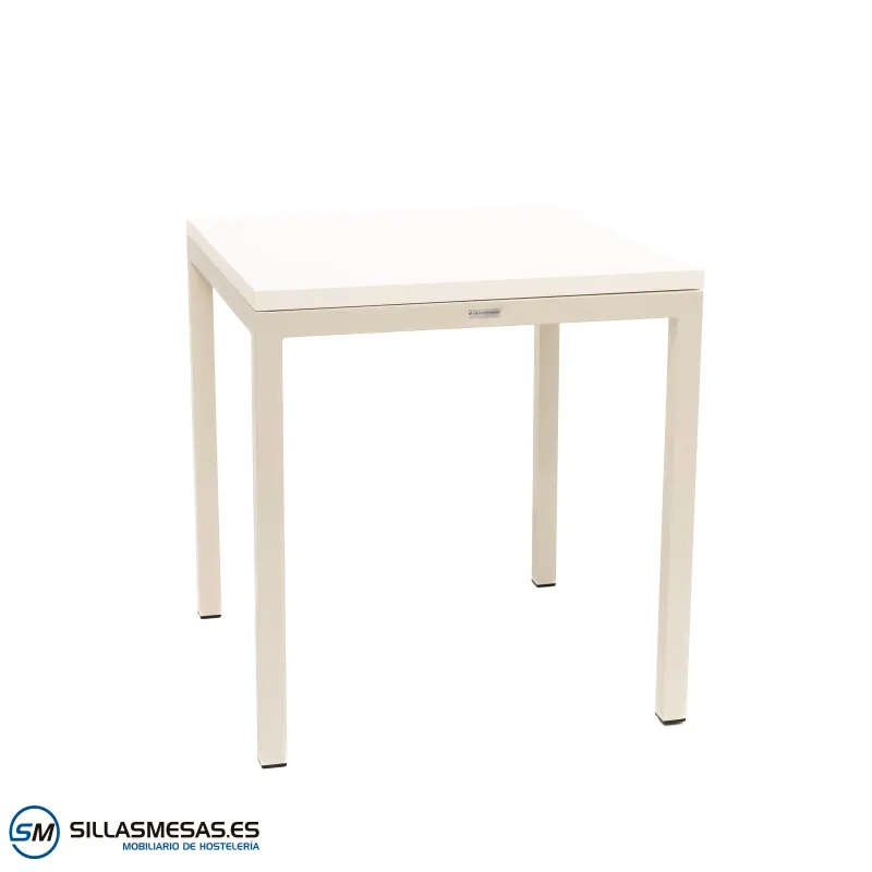 MESA ARUBA INTERIOR pie blanco