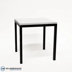 MESA ARUBA INTERIOR pie negro