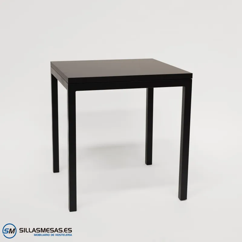 MESA ARUBA INTERIOR pie negro