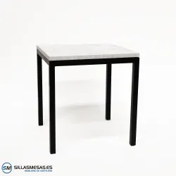 MESA ARUBA INTERIOR pie negro